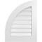 Ekena Millwork Quarter Round Top Left Surface Mount PVC Gable Vent w/ 3-1/2"W x 1"P Standard Frame, 20"W x 26"H GVPQL20X2601SF - alternate 1
